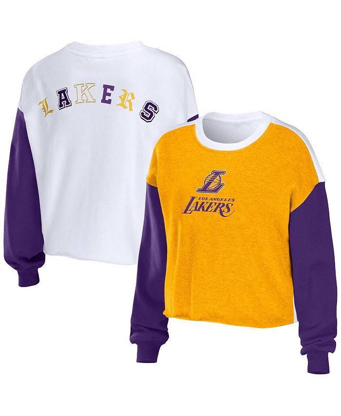 

Женский укороченный пуловер с буквами Heather Gold Los Angeles Lakers WEAR by Erin Andrews, золото