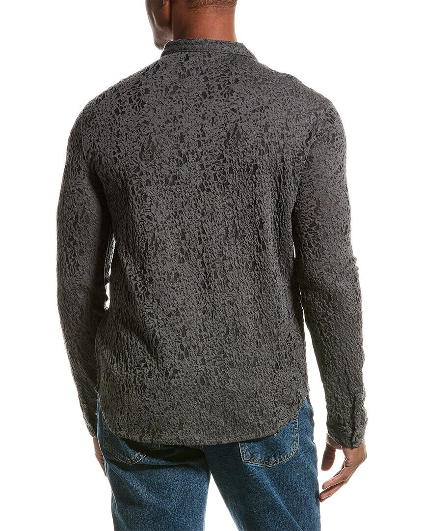 

Рубашка стандартного кроя из смесовой шерсти John Varvatos Glenn, серый