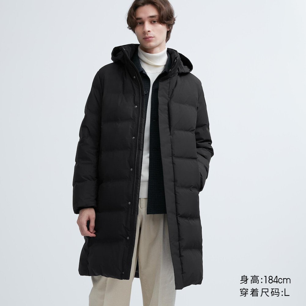 

Пуховик Uniqlo бесшовный теплый, черный