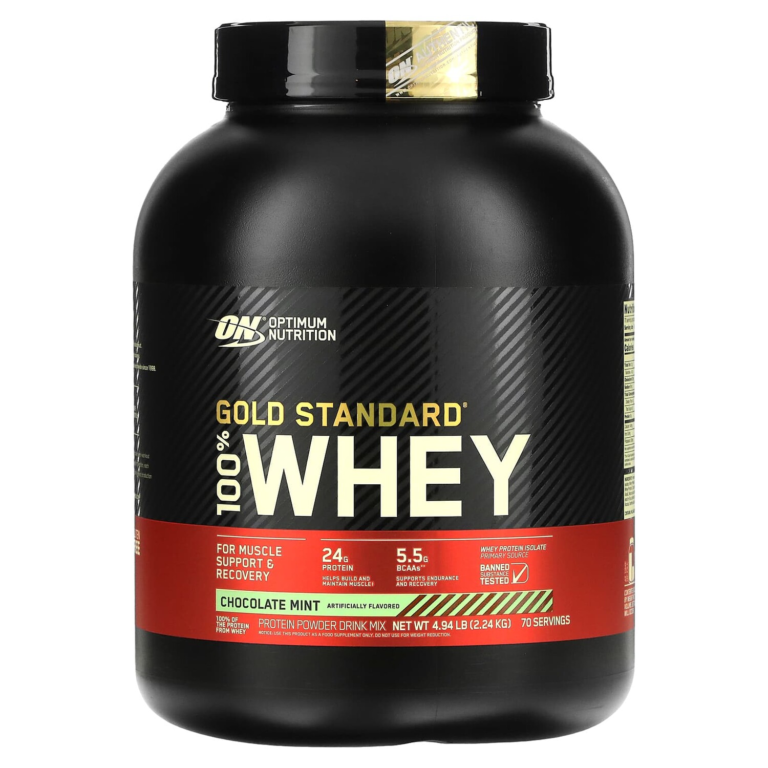

Gold Standard 100% Whey, шоколад и мята, 2,24 кг (4,94 фунта), Optimum Nutrition