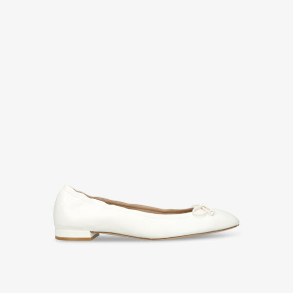 

Кожаные балетки Bria с бантом Stuart Weitzman, белый