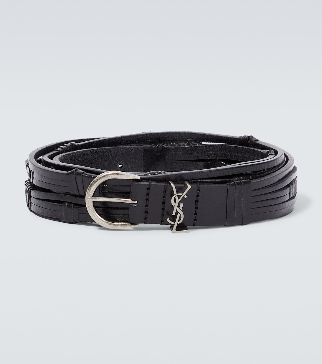

Кожаный ремень Croissant De Lune Saint Laurent, черный