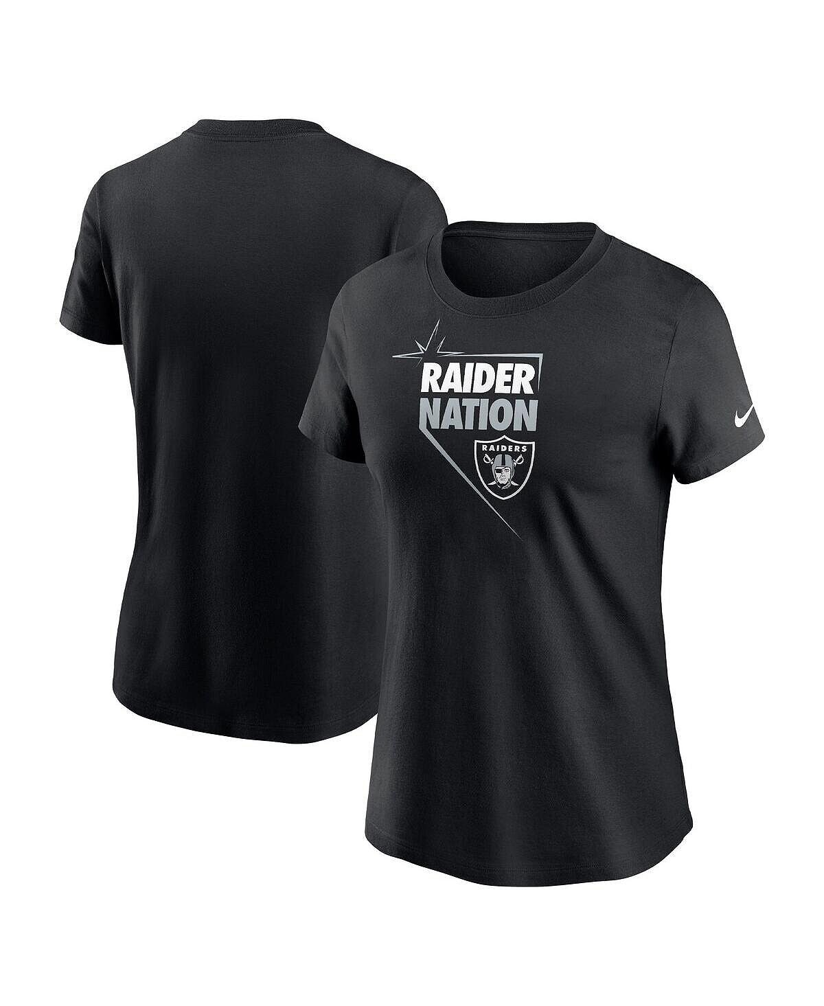 

Черная женская футболка команды Las Vegas Raiders Hometown Collection Team Nike, черный
