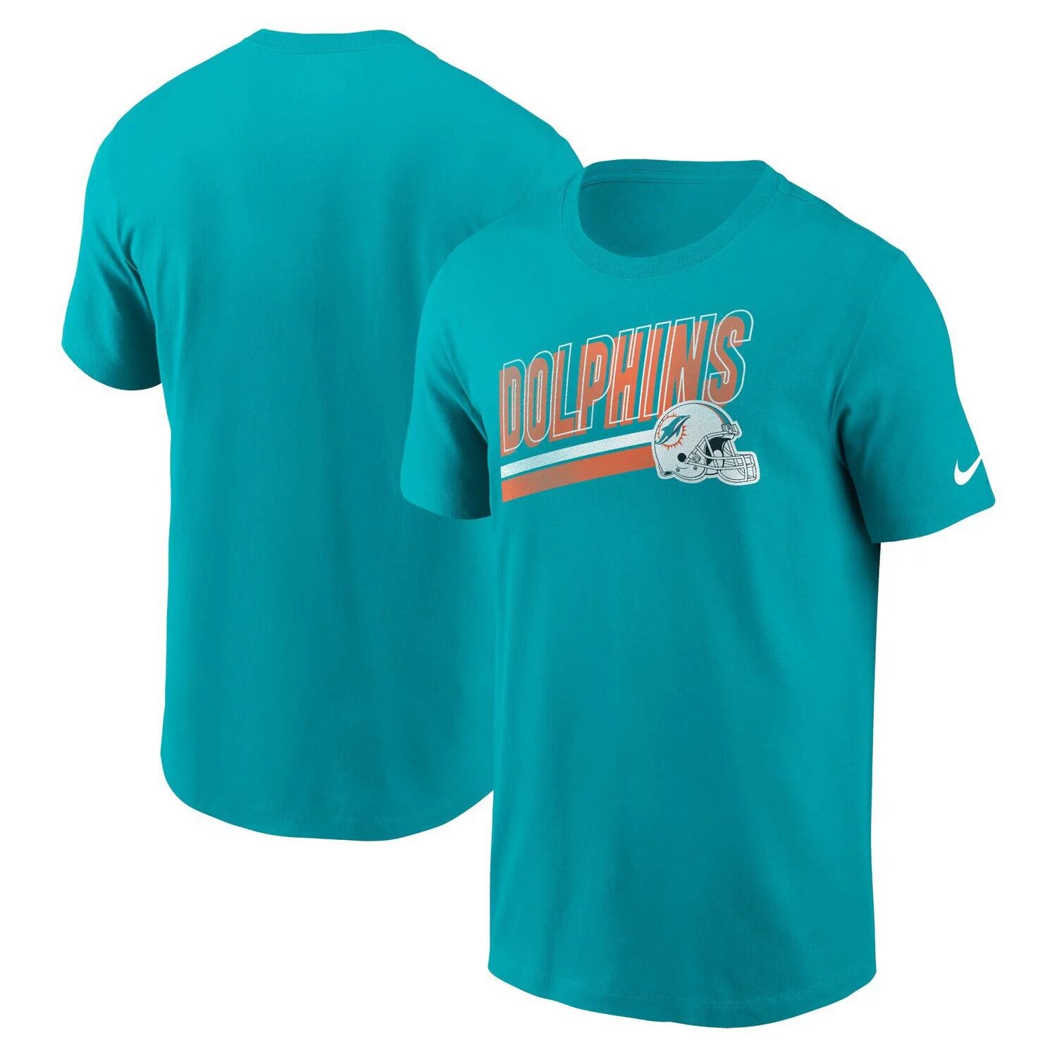 

Мужская футболка Aqua Miami Dolphins Essential Blitz Lockup Nike