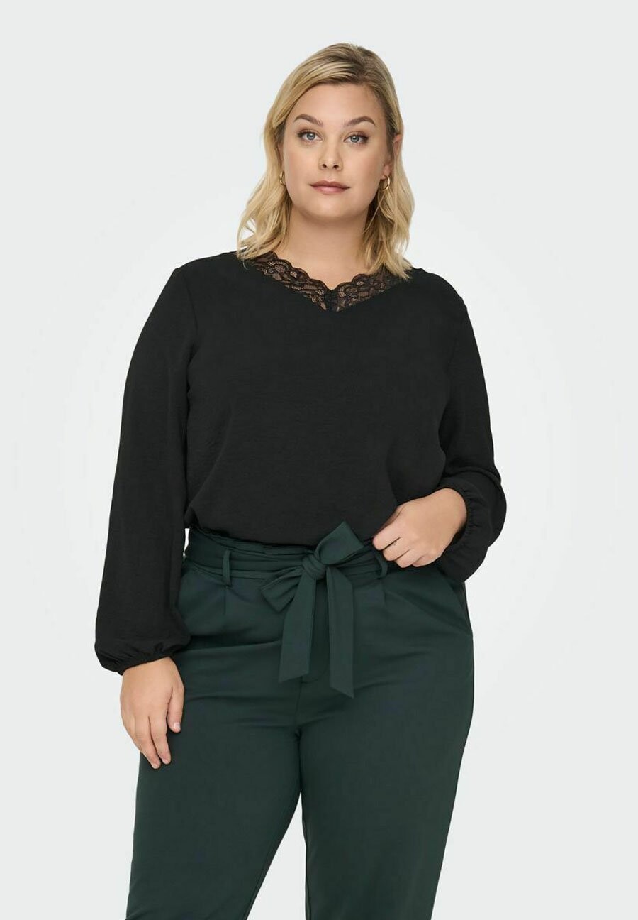

Блузка ONLY Carmakoma MIT LANGEN ÄRMELN CURVY, черный