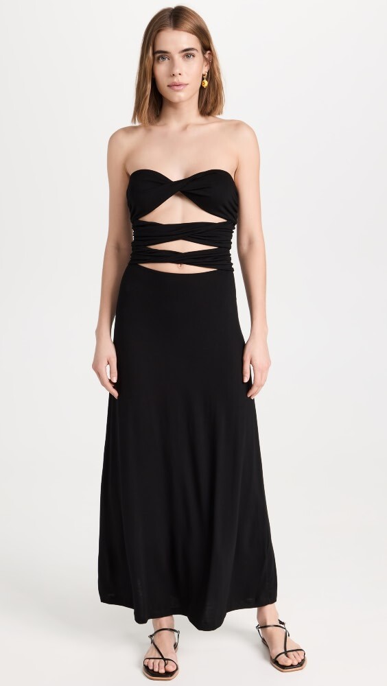 

Платье миди Free People Embrace, черный