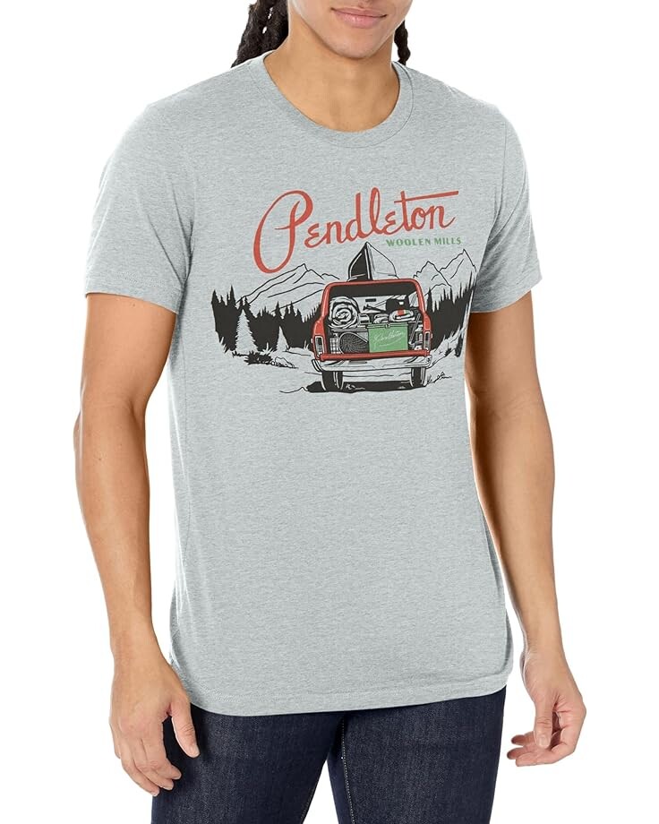 Футболка Pendleton Camper Graphic, цвет Athletic Heather/Red