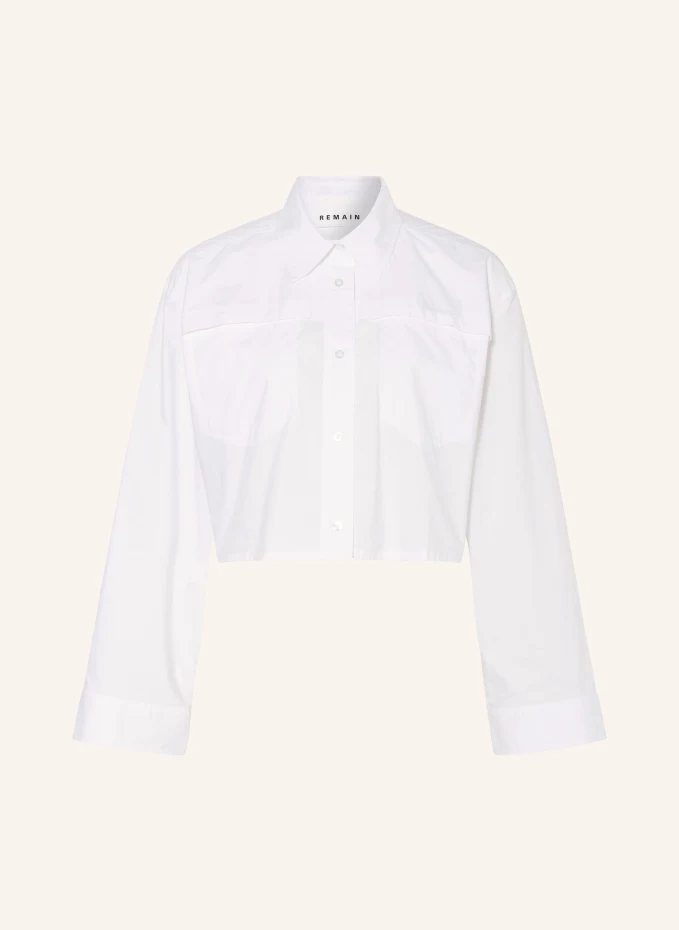 Укороченная блузка-рубашка Remain, белый