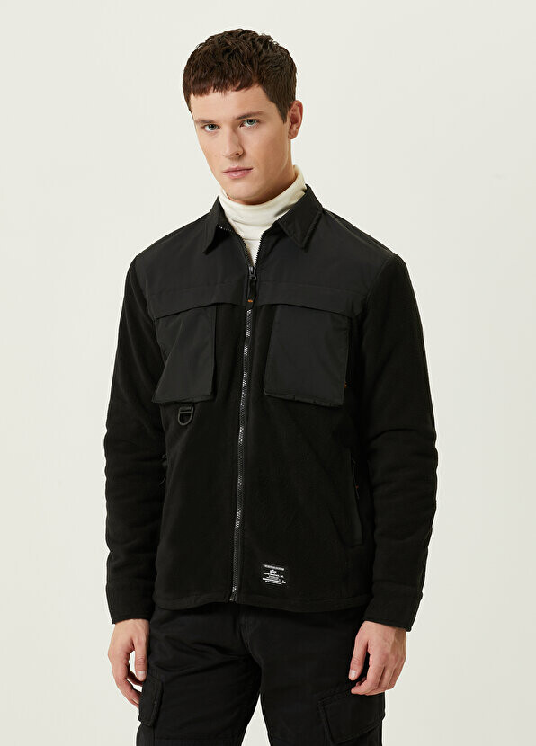 

Черная верхняя рубашка с отделкой garni Alpha Industries