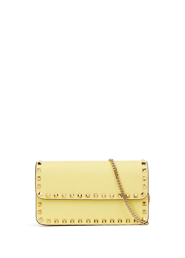 

Желтая женская кожаная сумка rockstud Valentino Garavani