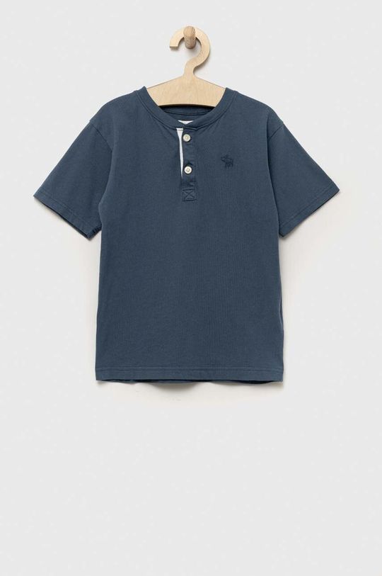 Детская хлопковая футболка Abercrombie & Fitch, синий