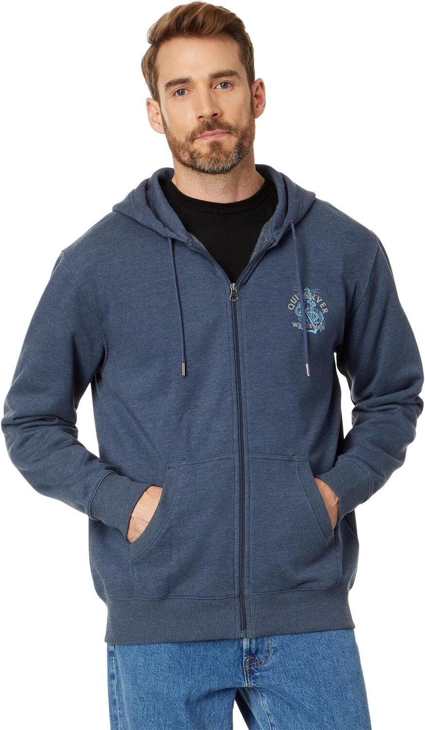 

Толстовка на молнии Anchors Away Quiksilver, цвет Ensign Blue Heather