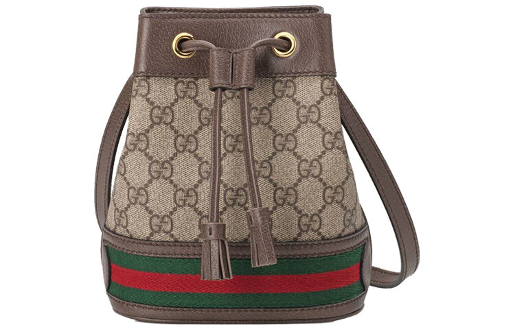

Сумка-мешок Gucci Ophidia GG Supreme Mini, коричневый/красный/зеленый
