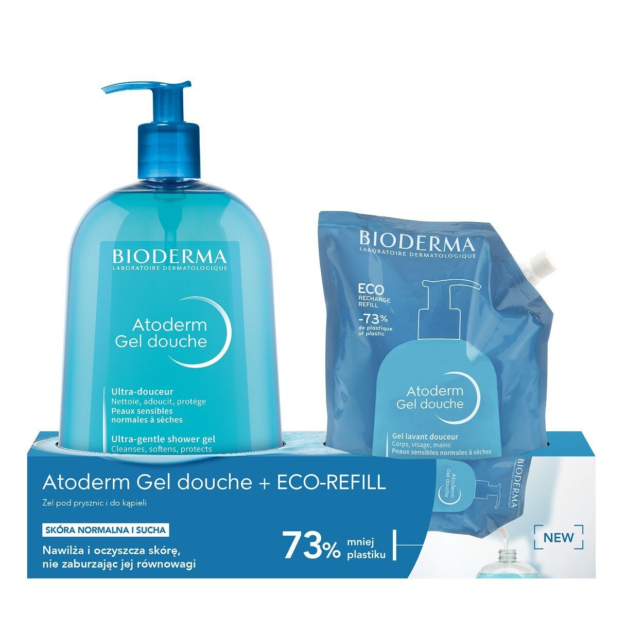 Гель для душа и ванны Bioderma Atoderm Gel Douche, 2000 мл гель для душа bioderma atoderm gel douche 500 мл