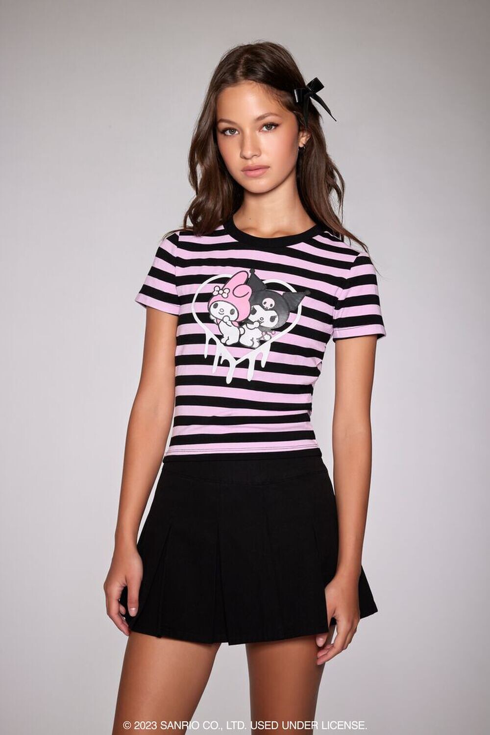 

Полосатая футболка My Melody & Kuromi Forever 21, фиолетовый