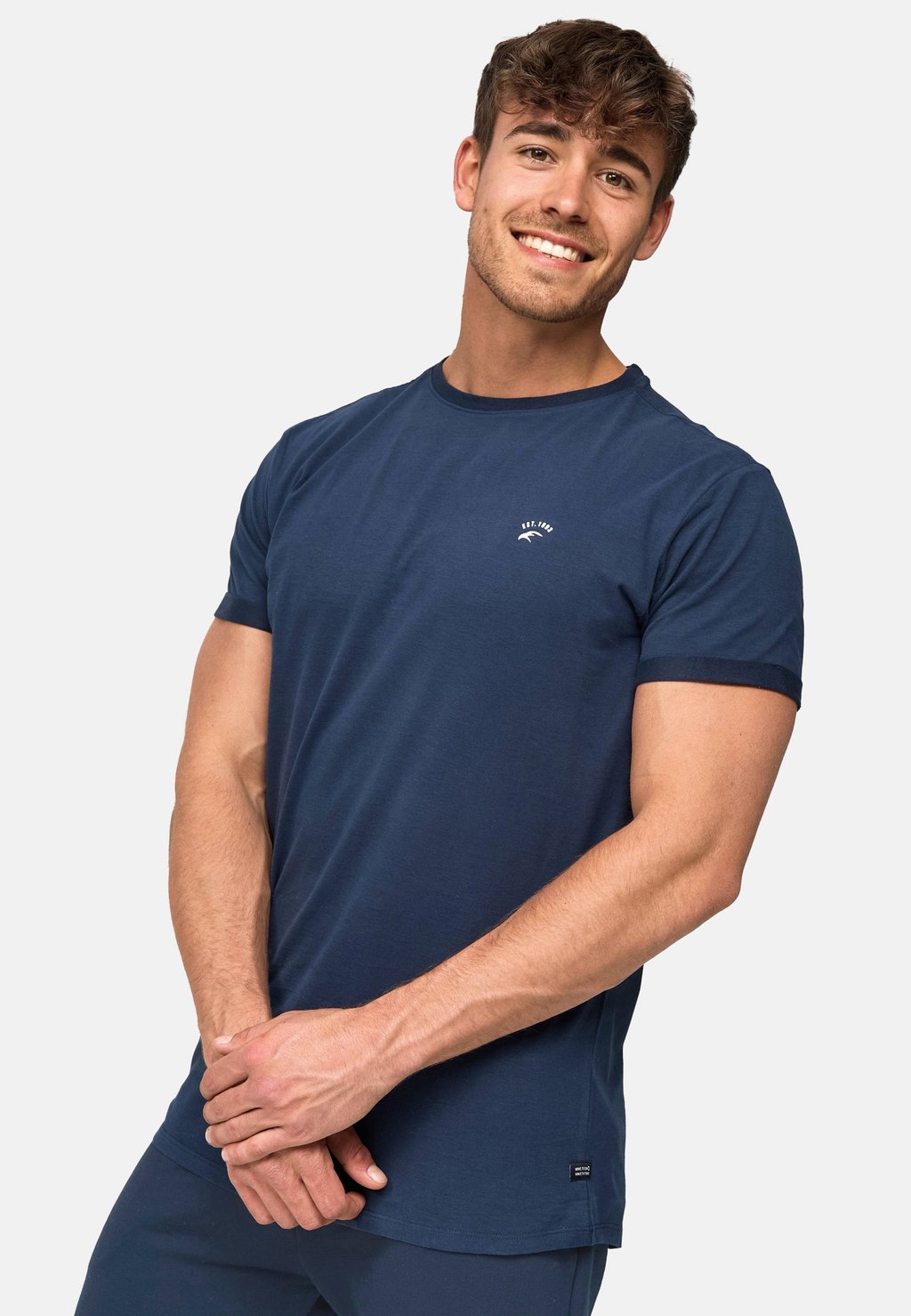 Базовая футболка KLOGE INDICODE JEANS, цвет navy футболка базовая tony indicode jeans цвет off white