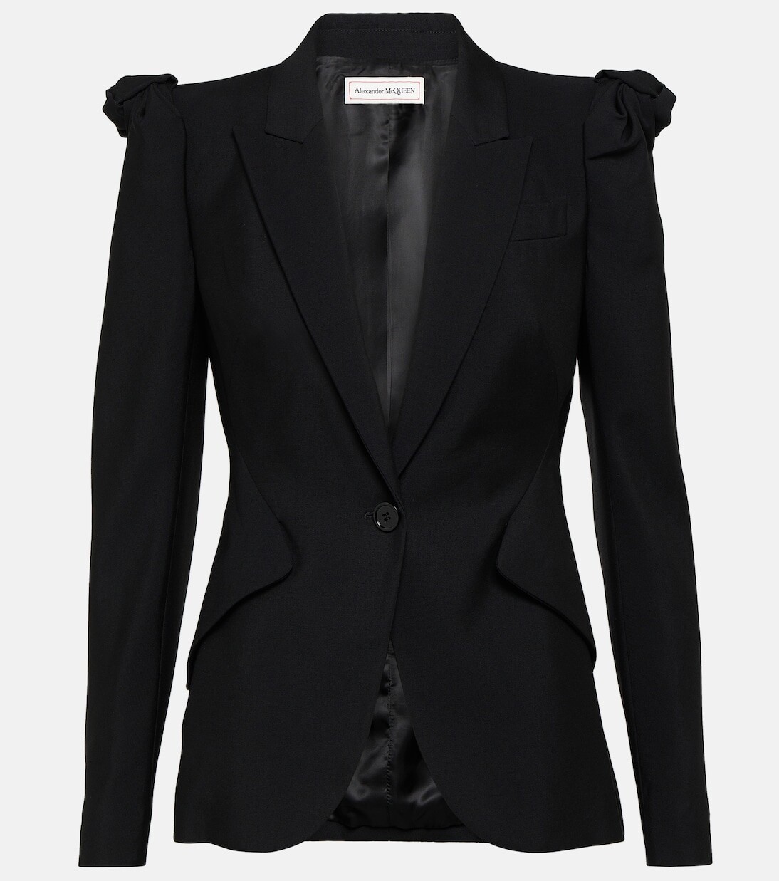 

Шерстяной смокинг с узлом Alexander Mcqueen, черный