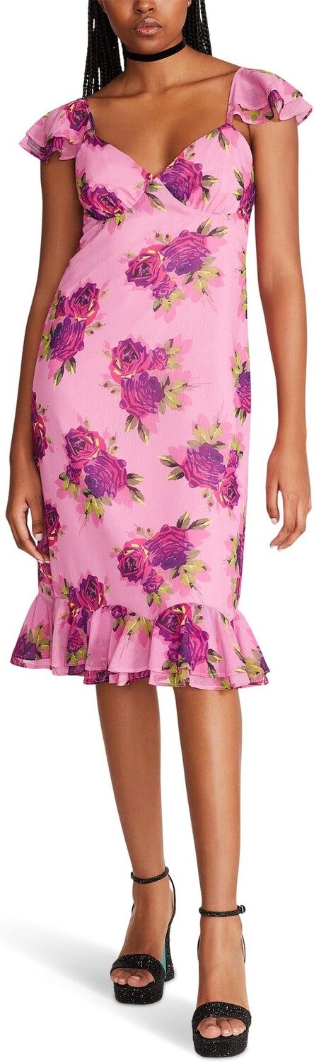 

Перцовое платье-миди Betsey Johnson, цвет Sachet Pink