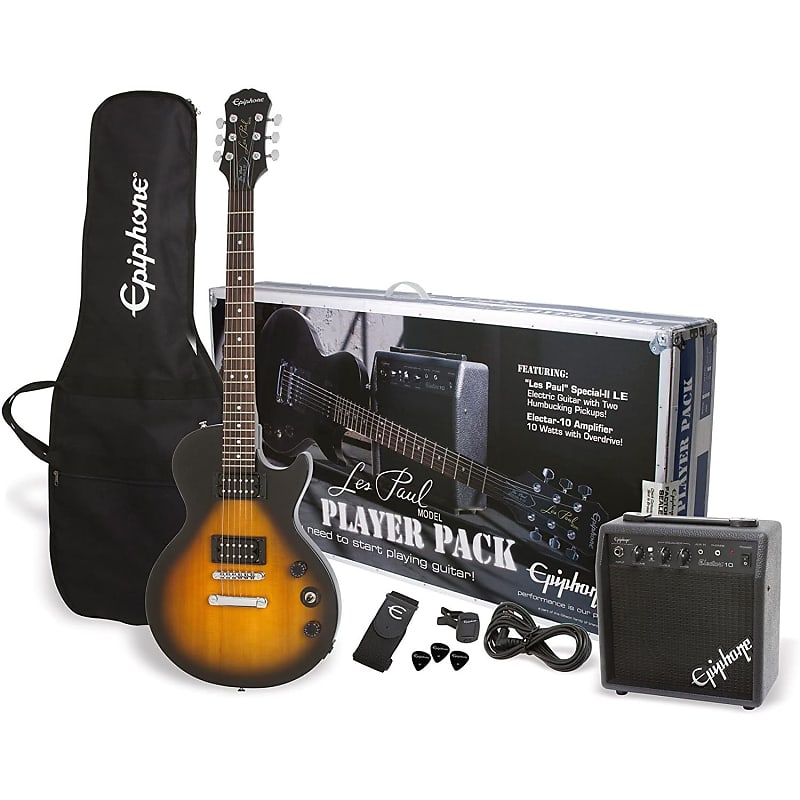 Электрогитара Epiphone Les Paul Electric Guitar Player Pack - Vintage Sunburst hkc cklp b комплект темброблока для электрогитары les paul hosco