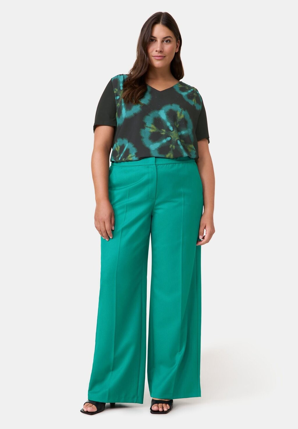 

Брюки ELEGANTE MIT WEITEM BEIN CARLOTTA Samoon, зеленый
