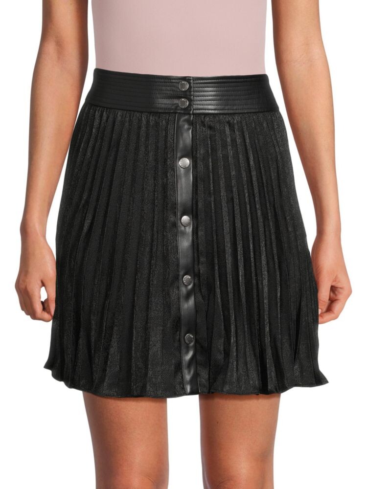 

Плиссированная мини-юбка DKNY, черный