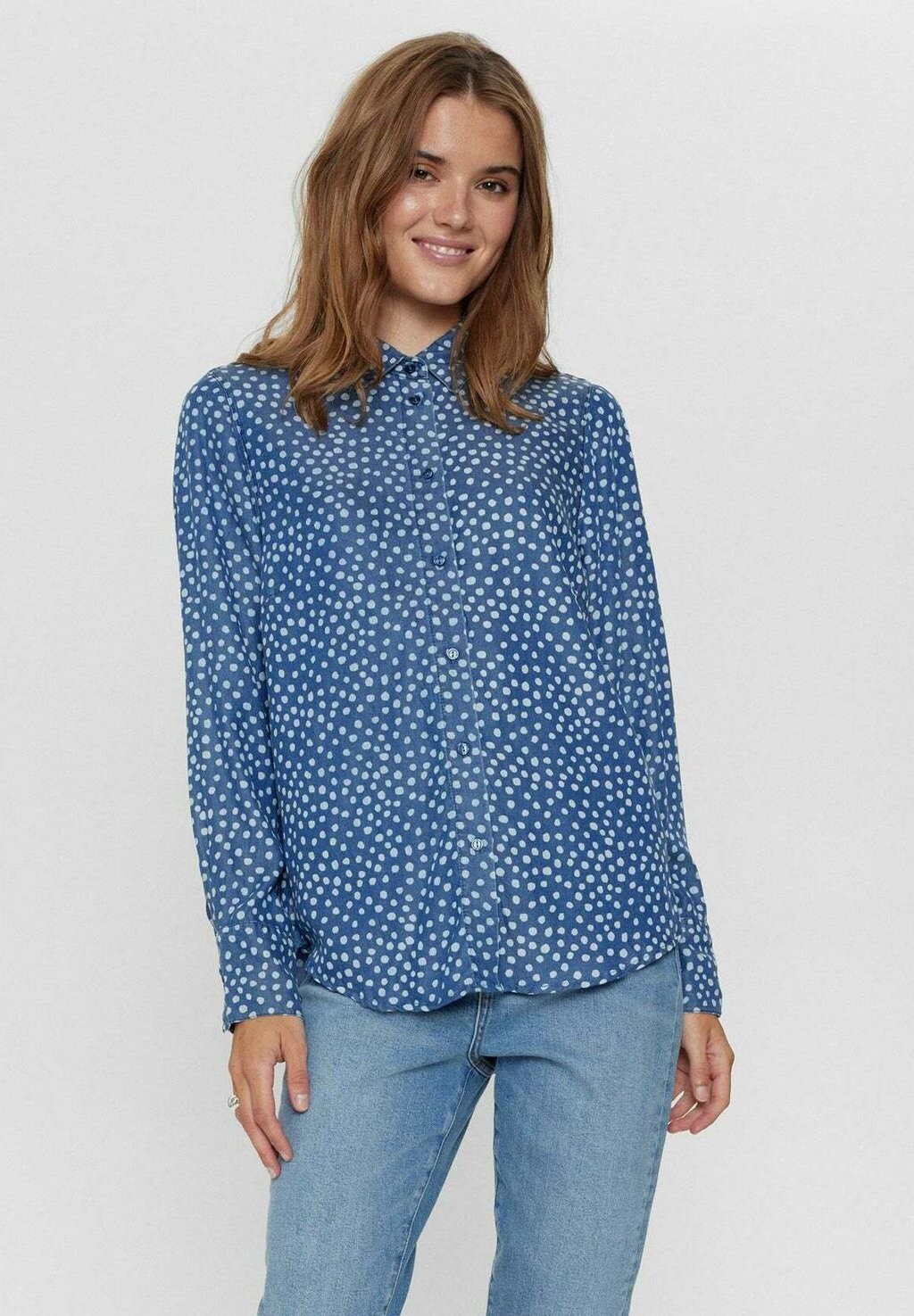 

Рубашка Nümph NUVILNA, цвет medium blue denim