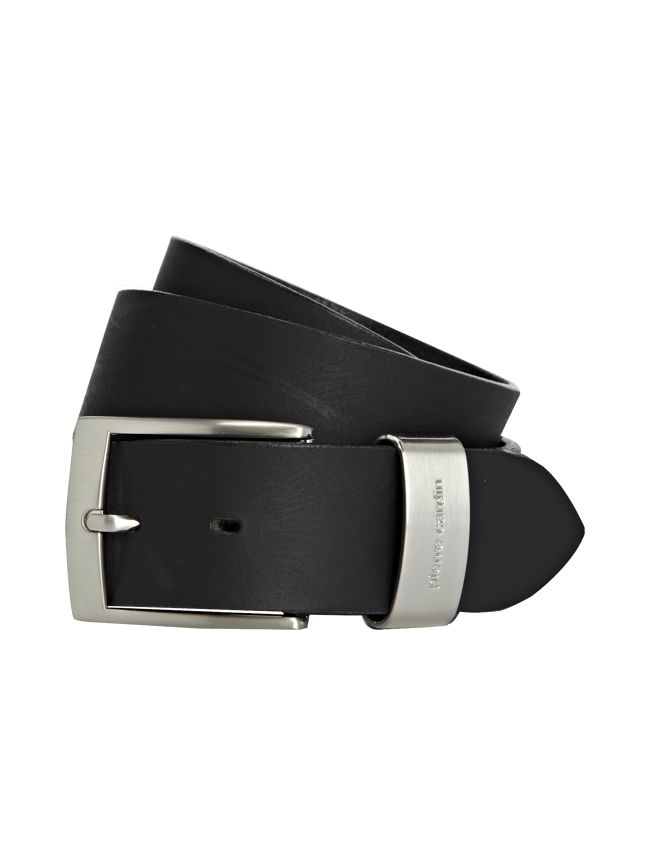Кожаный ремень с матовой застежкой Pierre Cardin, черный 20 шт металлическая пряжка для ремня 25 мм