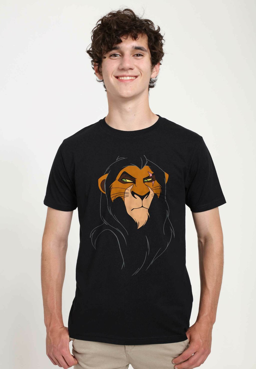 Футболка с принтом The Lion King Big Face Scar Unisex Disney, черный