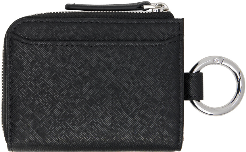 

Черный кошелек с металлическим логотипом Emporio Armani