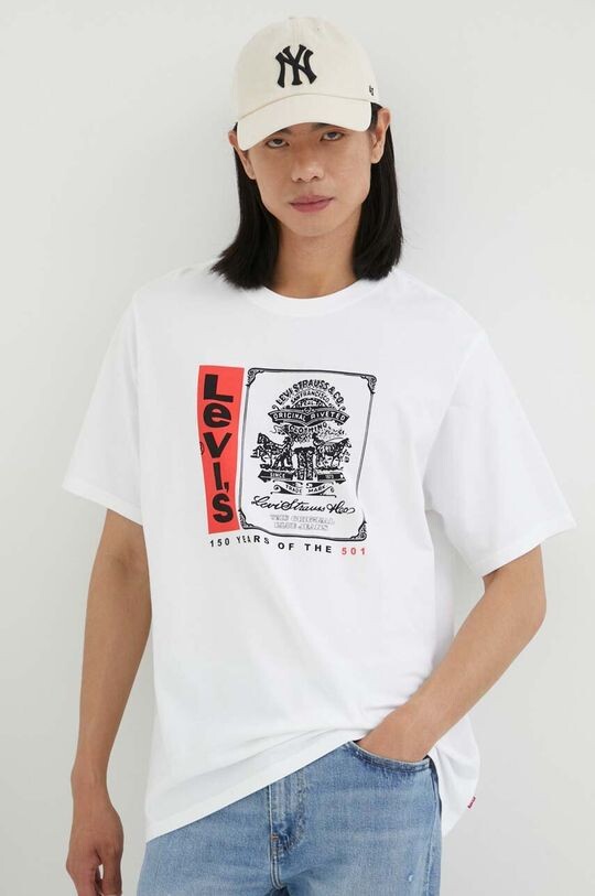 

Хлопковая футболка Levi's, белый