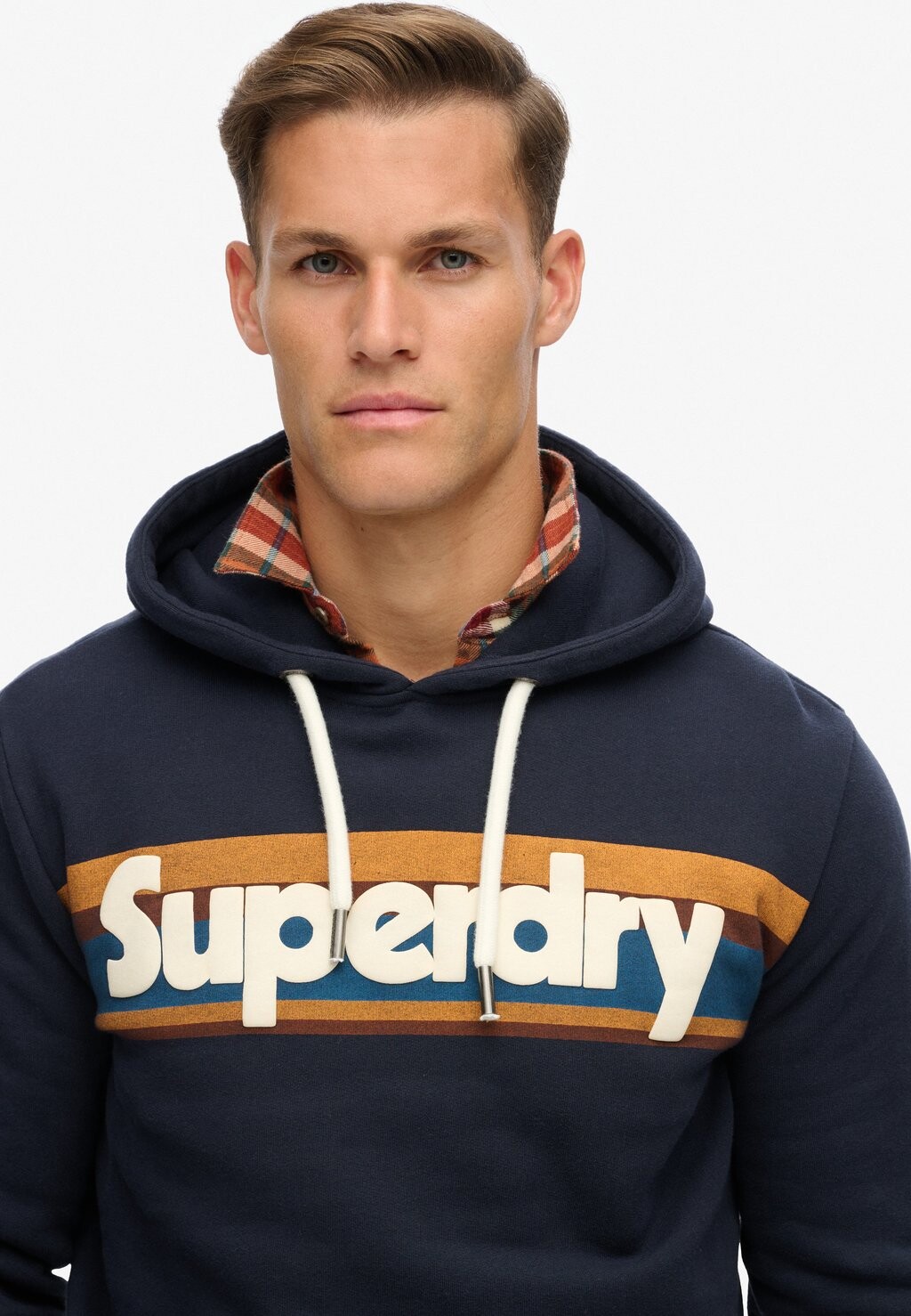 

Толстовка с капюшоном RETRO STRIPE LOGO Superdry, синий