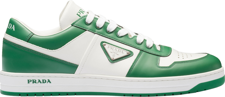 Кроссовки Prada Downtown Leather 'Green', зеленый