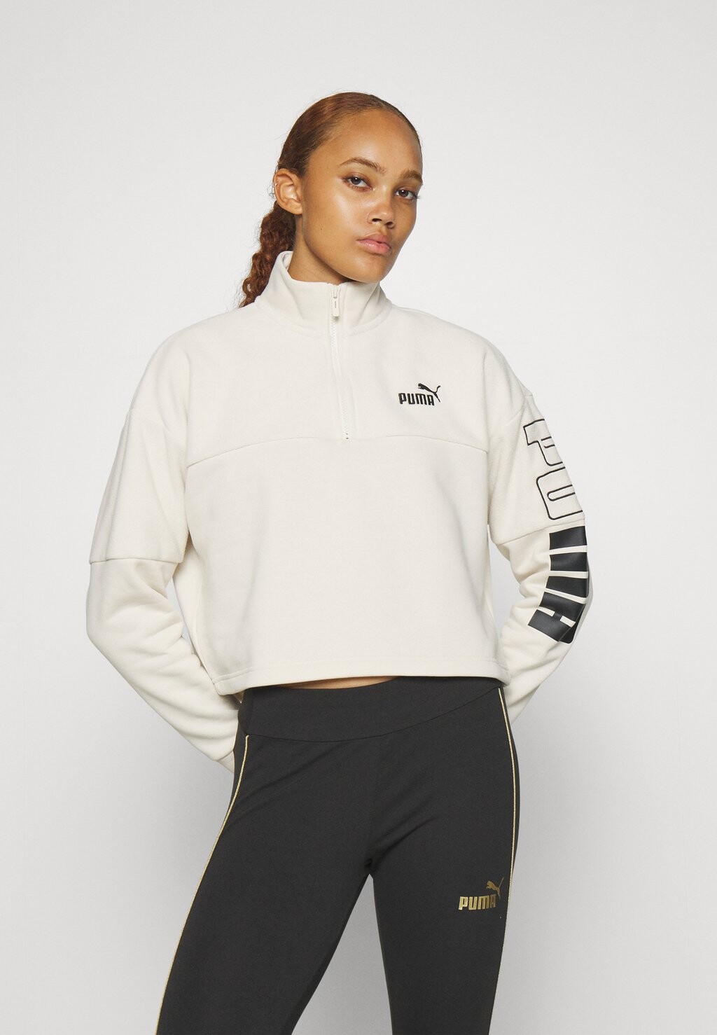 

Флисовая толстовка POWER HIGH NECK CREW WINTERIZED Puma, альпийский снег