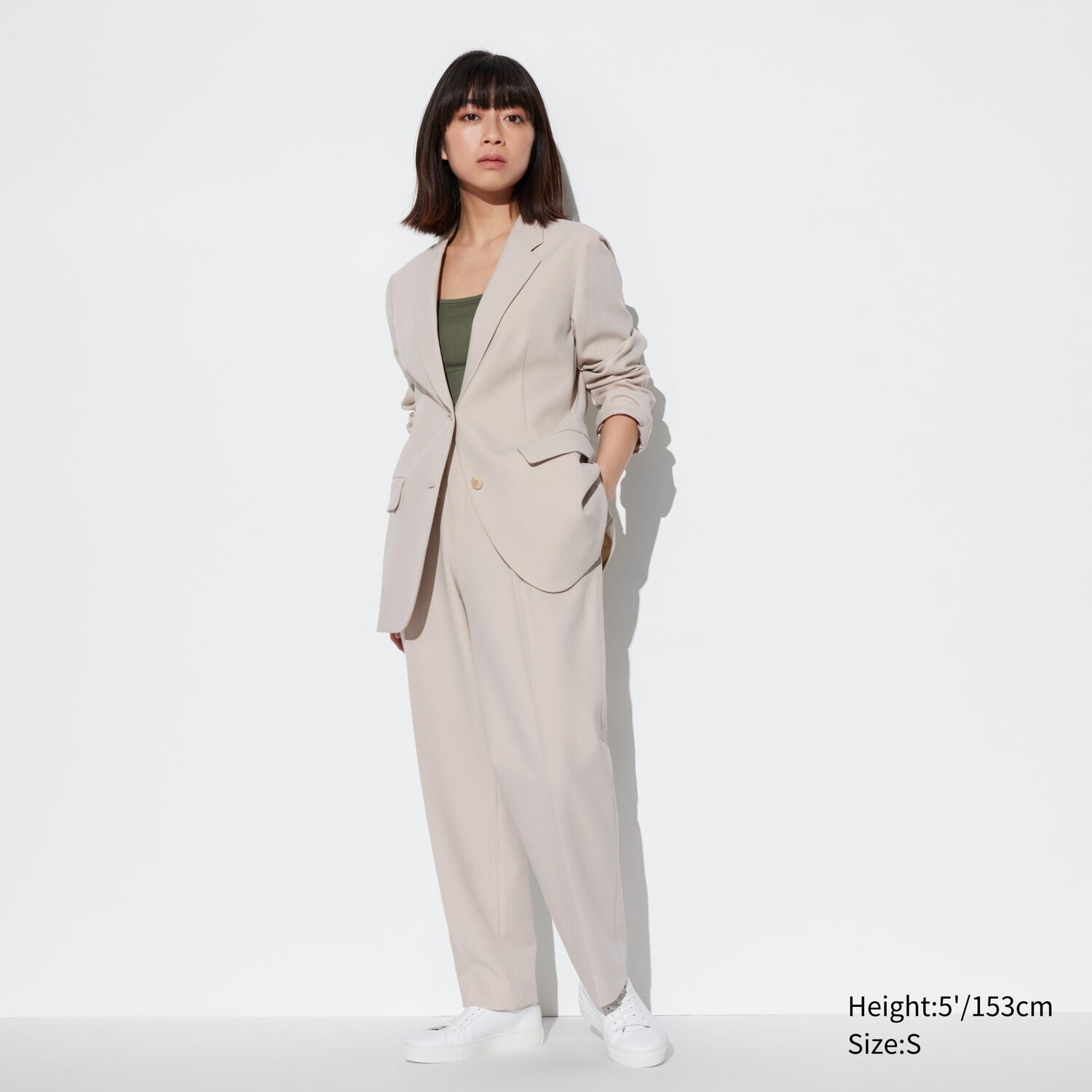

Брюки UNIQLO airsense с зажимами, бежевый