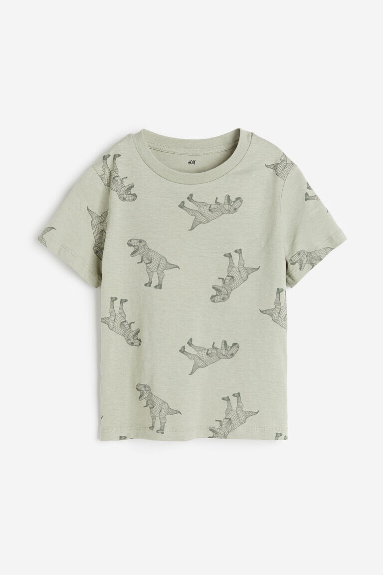 

Футболка из хлопкового джерси H&M, зеленый
