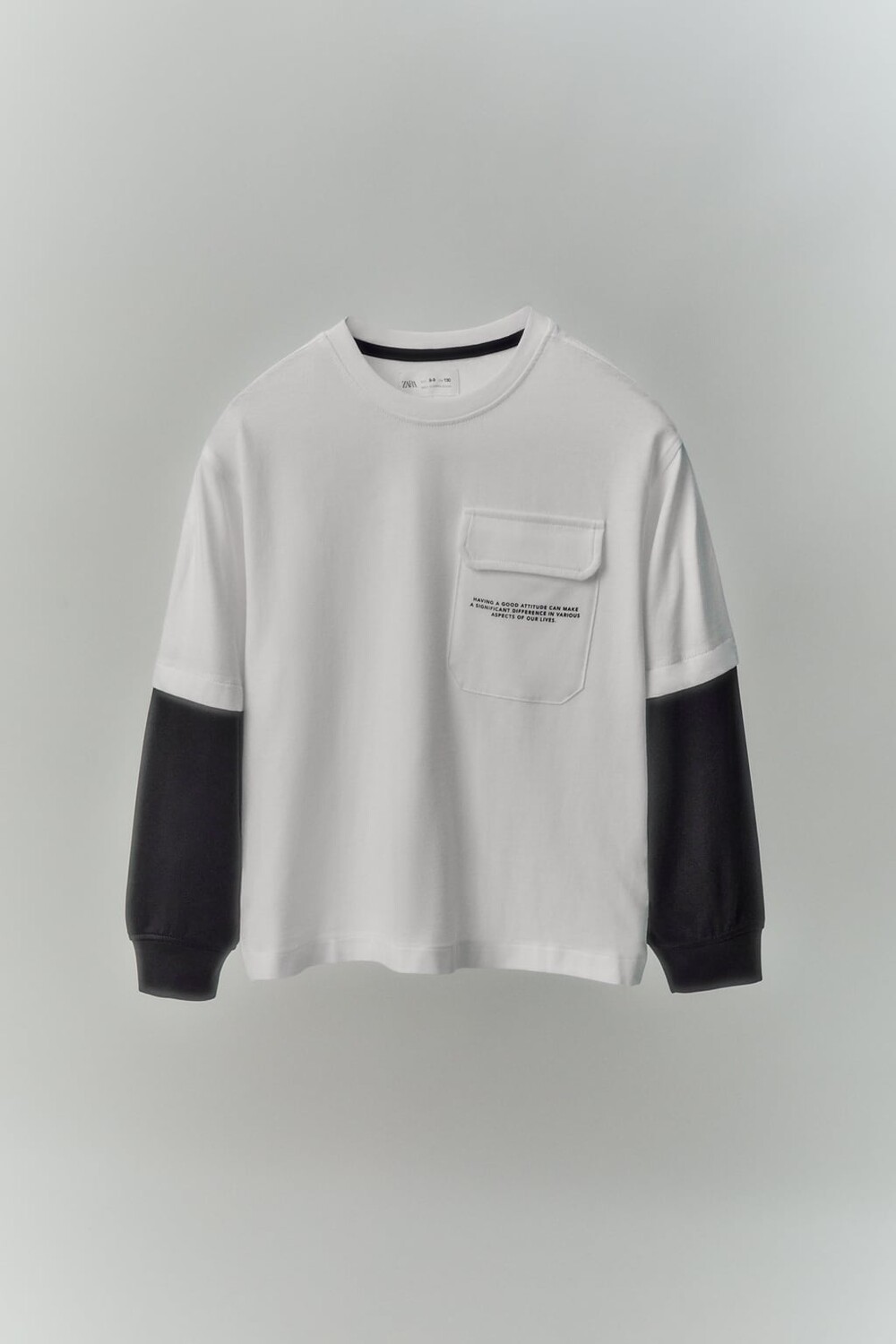 

Спортивная двухслойная футболка ZARA, белый