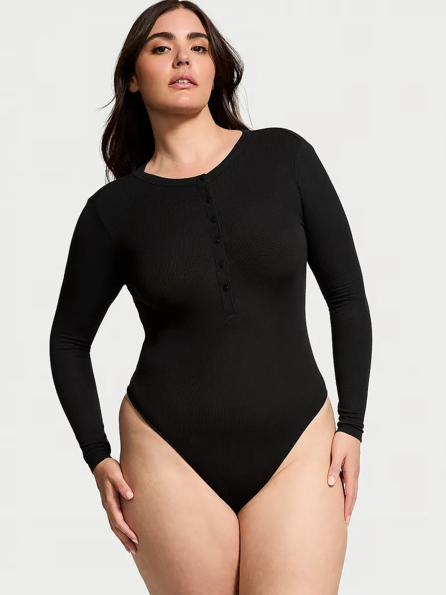 

Боди-стринги Henley в рубчик из модала Victoria'S Secret, черный