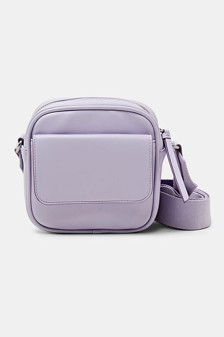 Сумка из экокожи с карманом на клапане Esprit, фиолетовый