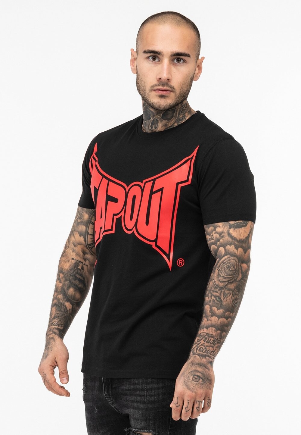 

Футболка с принтом Normale Passform Logo Tapout, черно-красная