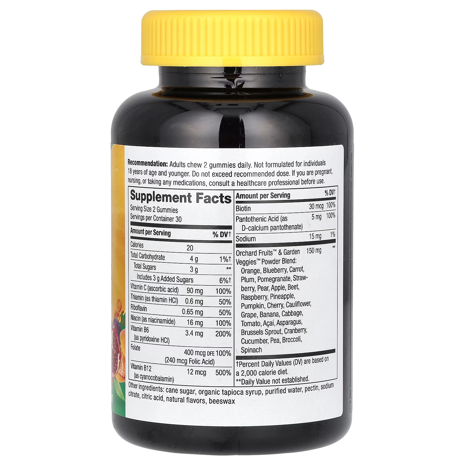 Комплекс витаминов группы B Nature's Way с добавлением манго, 60 жевательных таблеток комплекс витаминов группы b dhc 180 таблеток