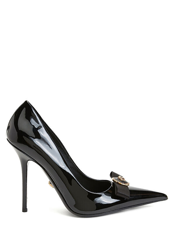 

Кожаные высокие каблуки Versace, черный
