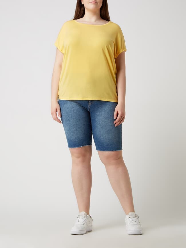 

Футболка PLUS SIZE с закрытыми рукавами модель «Ава» Vero Moda Curve, желтый