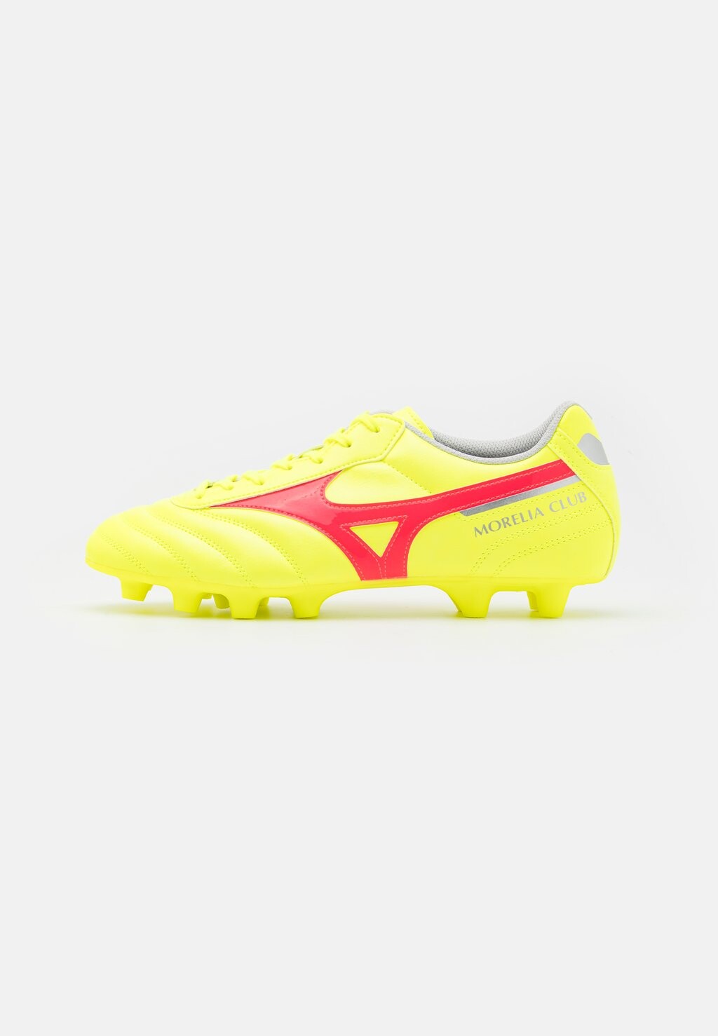 

Футбольные бутсы с шипами MORELIA II CLUB Mizuno, цвет safety yellow/fiery coral 2/galaxy silver