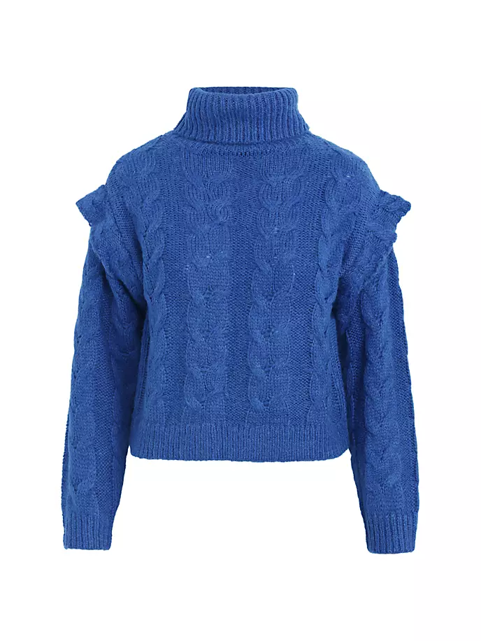

Свитер с высоким воротником косой вязки Adeline Joe'S Jeans, синий