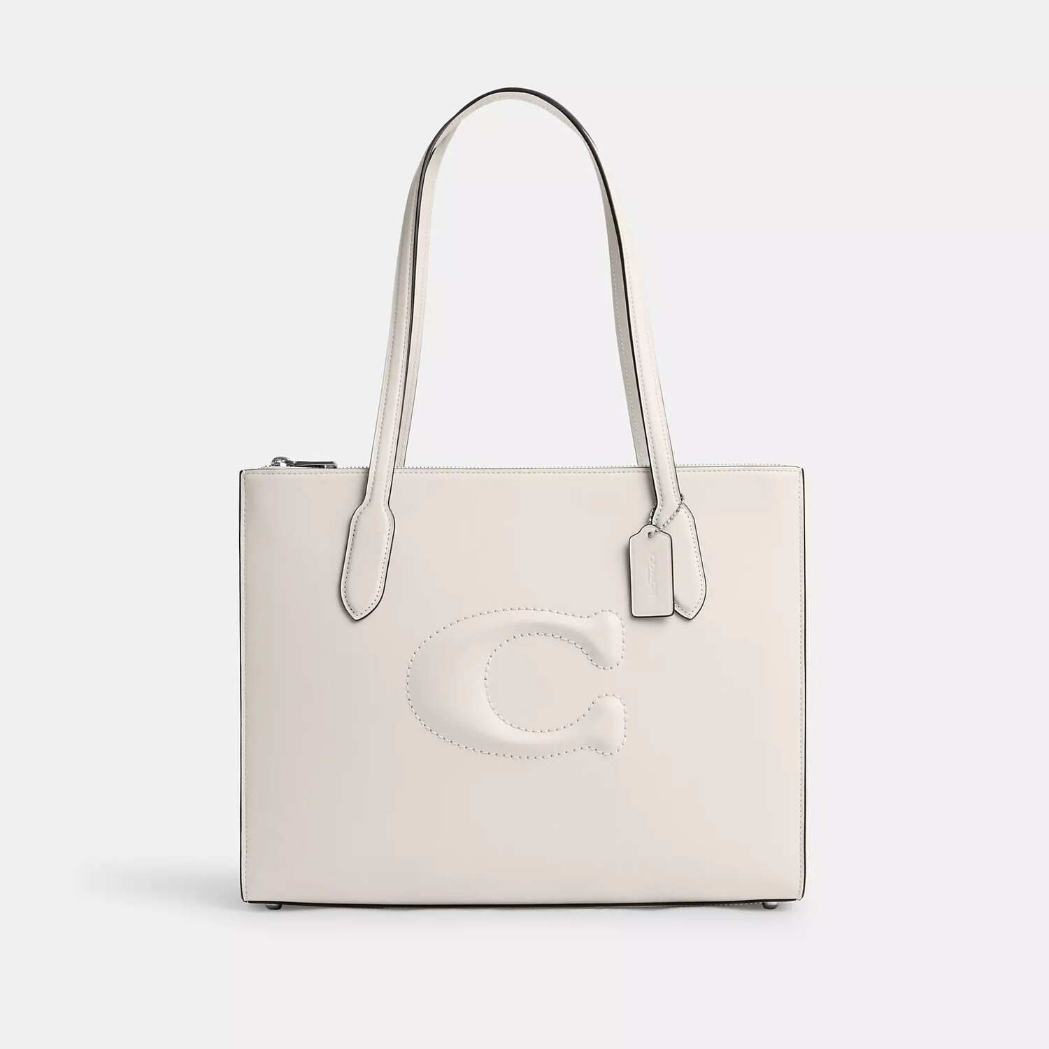 

Сумка-тоут Coach Outlet Nina, цвет Silver/Chalk
