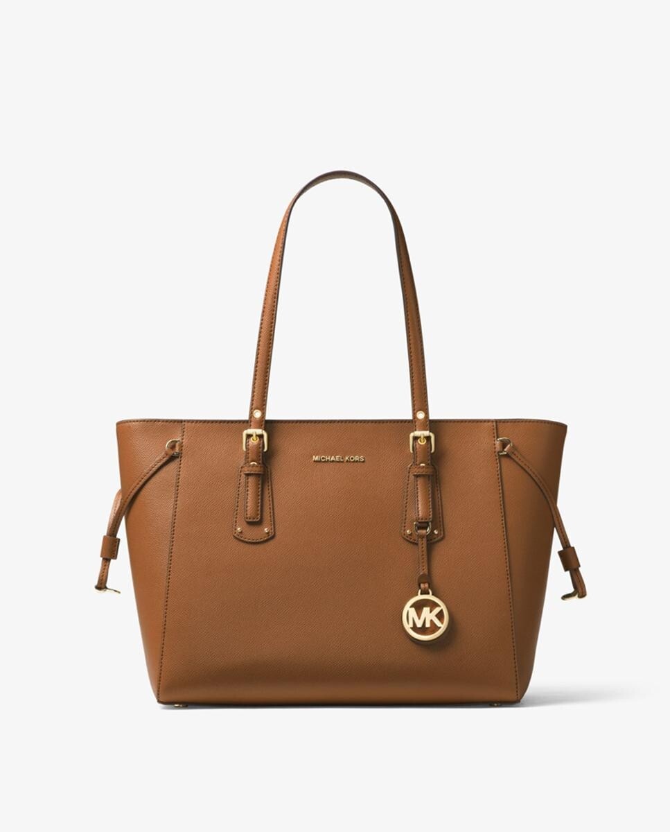 

Кожаная сумка-тоут Voyager, трансформируемая в плечо через плечо Michael Michael Kors, коричневый