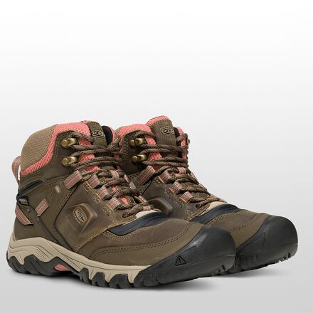 Походные ботинки Ridge Flex Mid WP женские KEEN, цвет Timberwolf/Brick Dust походные женские ботинки keen targhee ii low wp коричневый