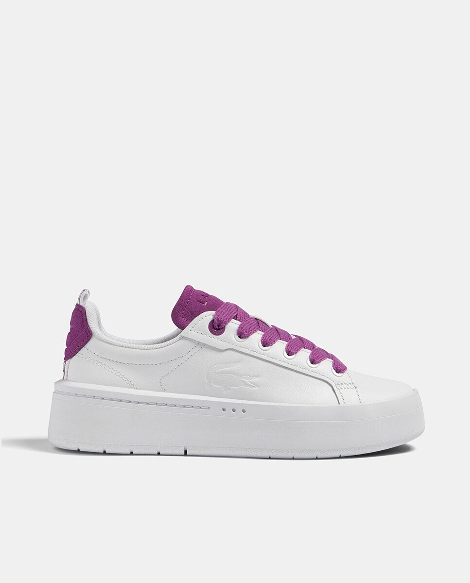 

Женские кожаные кроссовки Carnaby на платформе Lacoste, белый