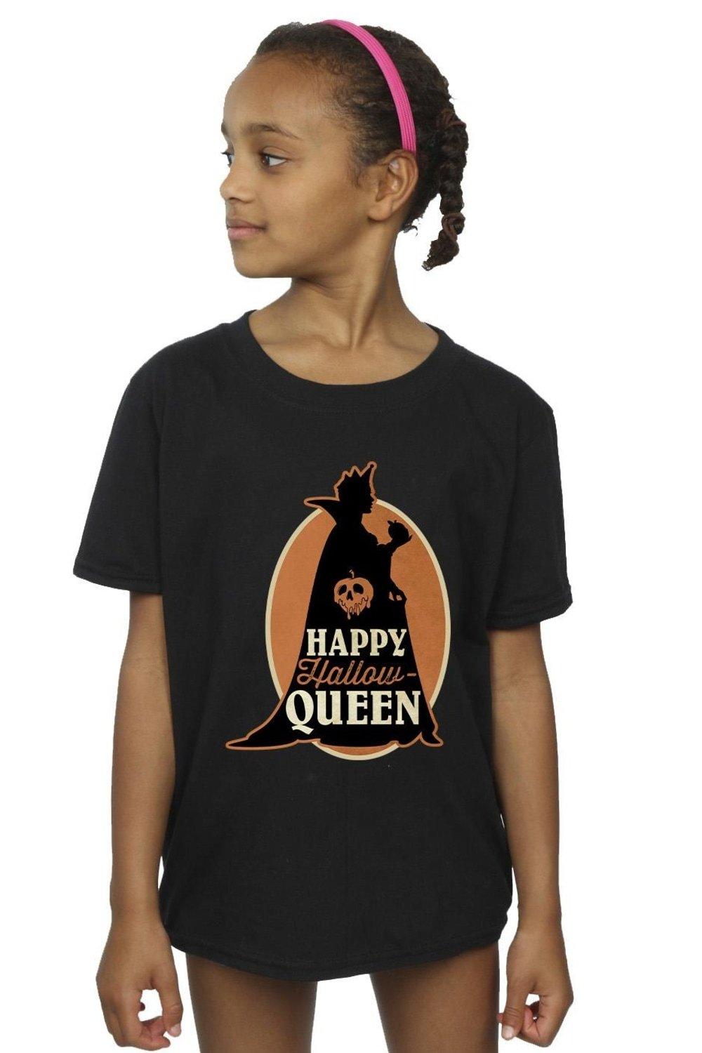 Хлопковая футболка Villains Hallow Queen Disney, черный