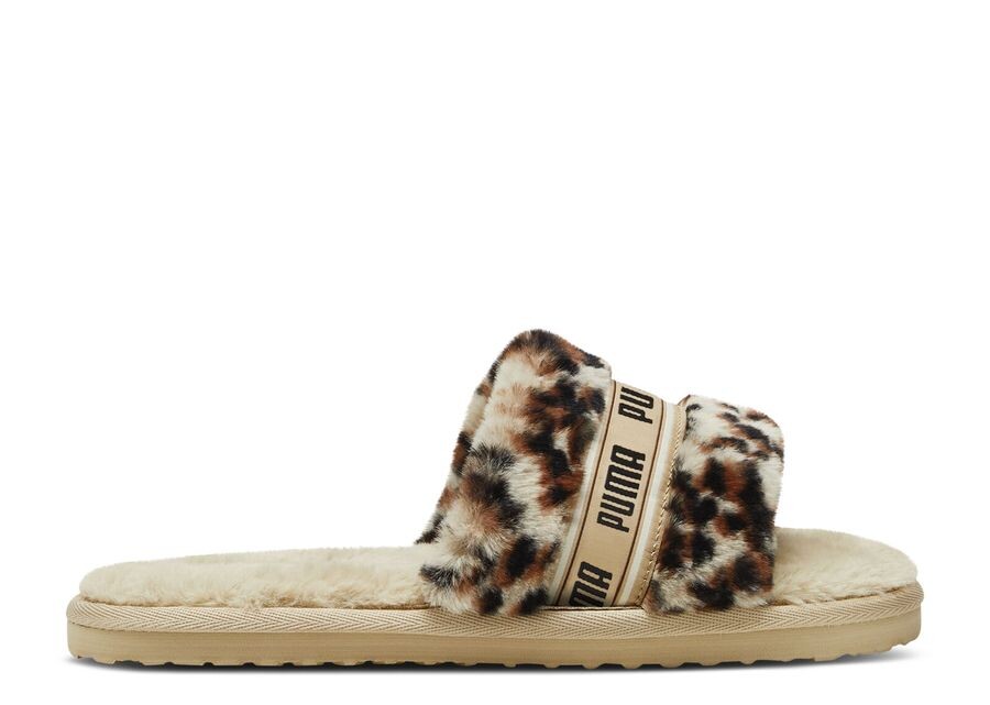 

Кроссовки Puma Wmns Fluff Slide 'I Am The Drama - Putty Leopard', коричневый